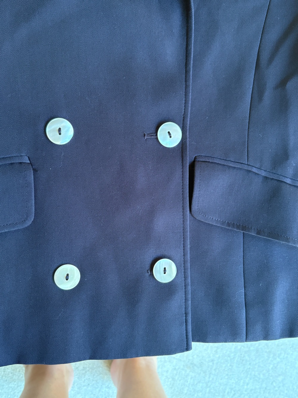 Vintage Valentino Double-Breasted Navy Blazer - Picture 10 of 14